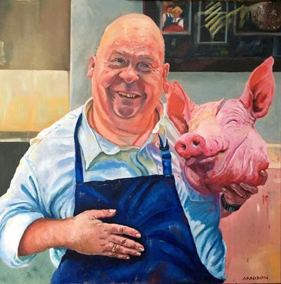 Butcher, Leeds Market- Oil