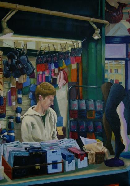 The Stocking Lady- Oil